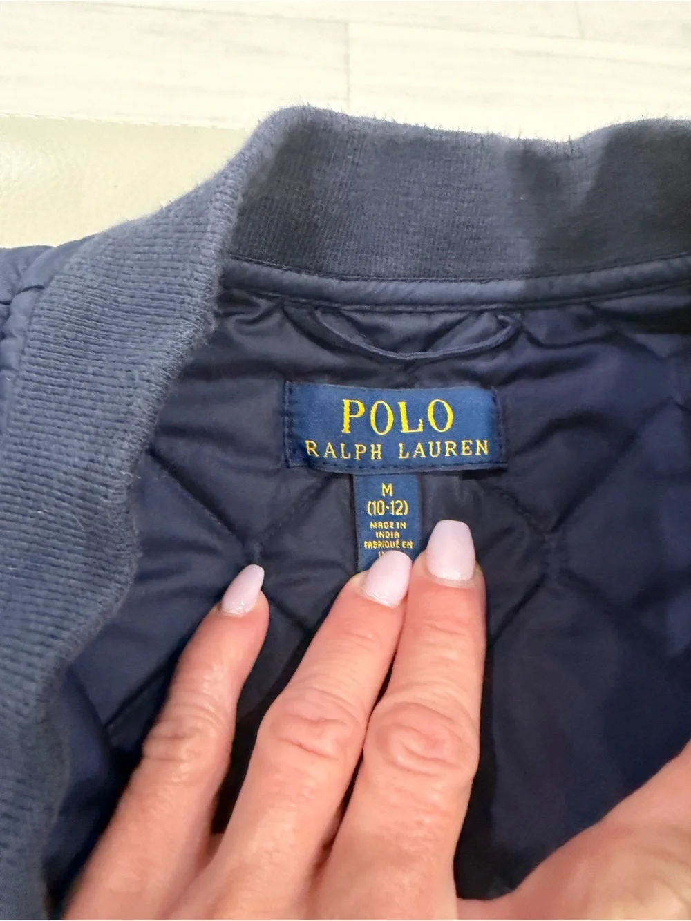 Polo by Ralph Lauren Navy Quilted Puffer Jacket with Red Pony
